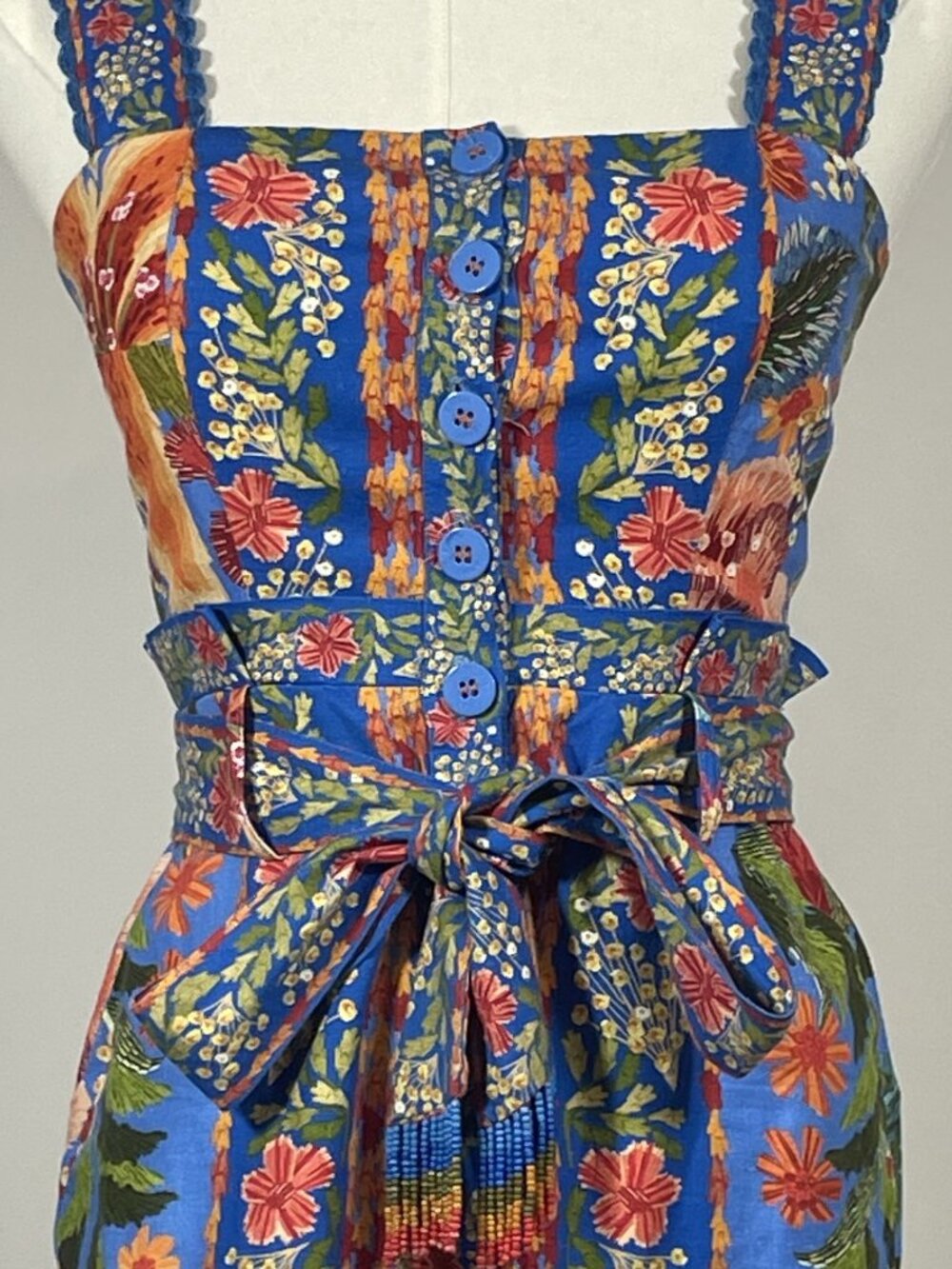 FARM Rio Stitched Garden Blue Romper